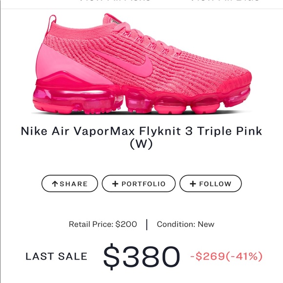 ✨RARE✨ Nike Women’s Vapormax in Triple Pink - Picture 7 of 7